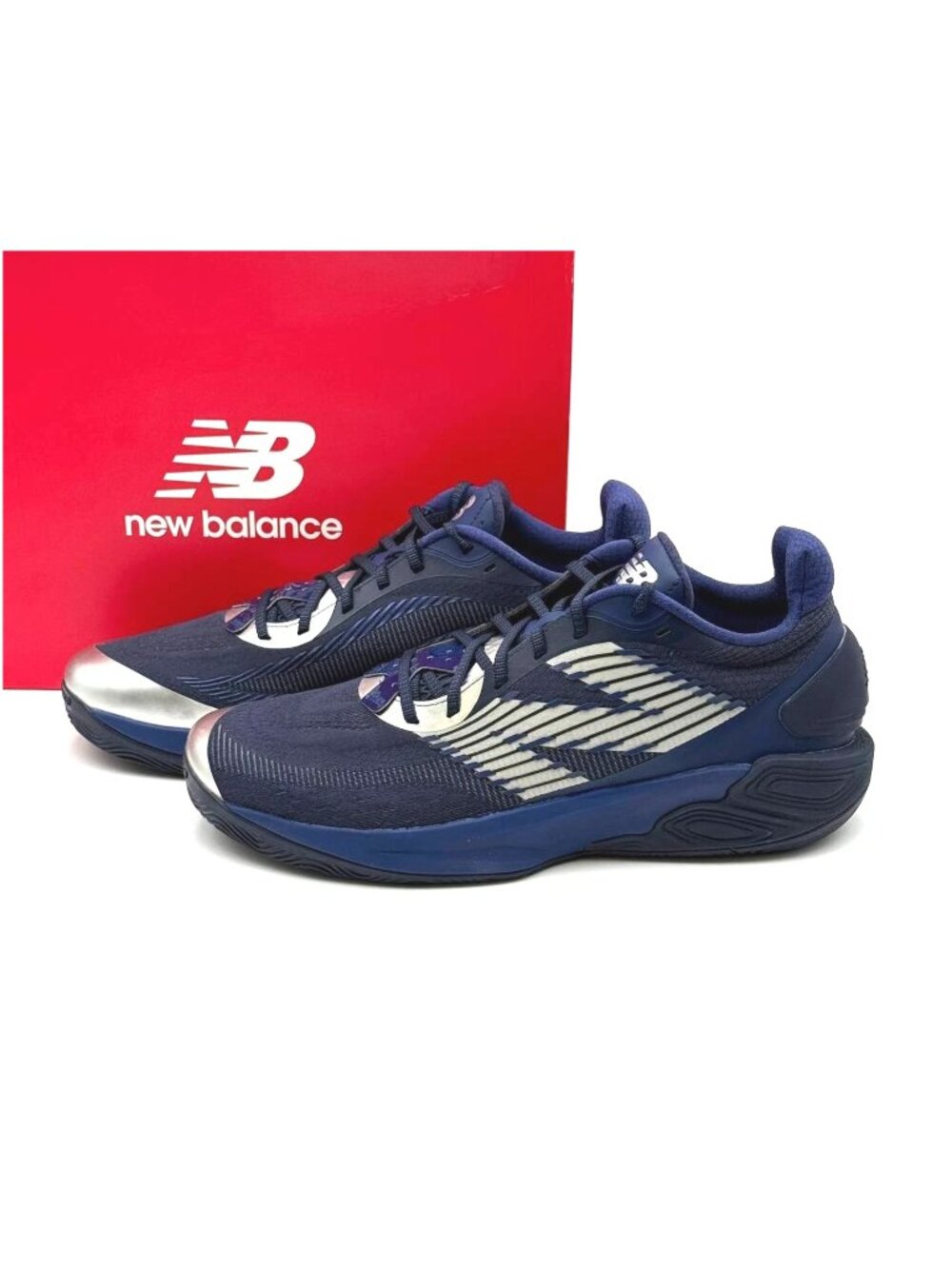 Men's Size 8.5 / 10 Women's New Balance TWO WXY V5 Basketball Shoes Navy/Silver
